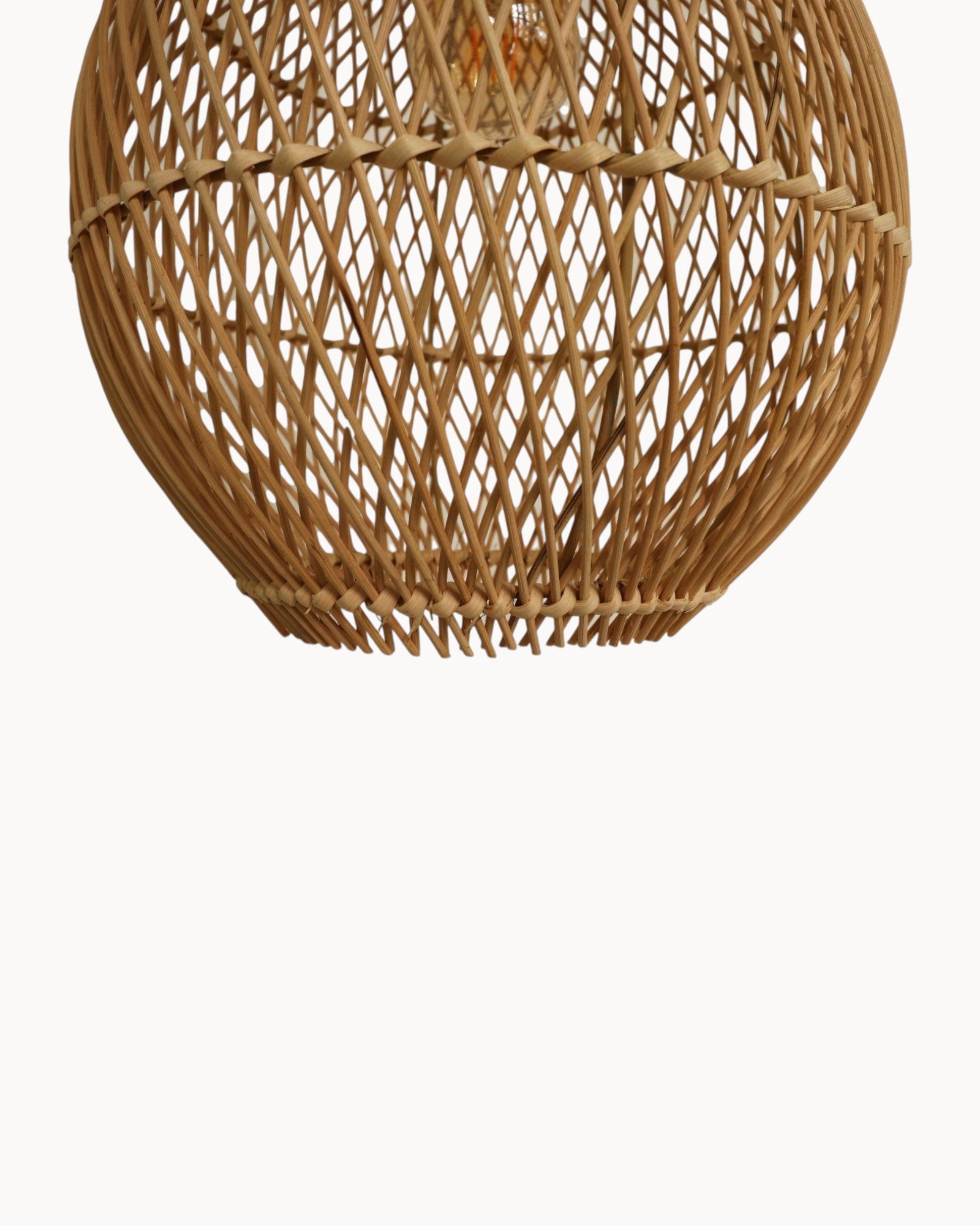 HSM Collection - Pendant Light Rattan Teak 35x35x59 cm - E27 Socket Natural