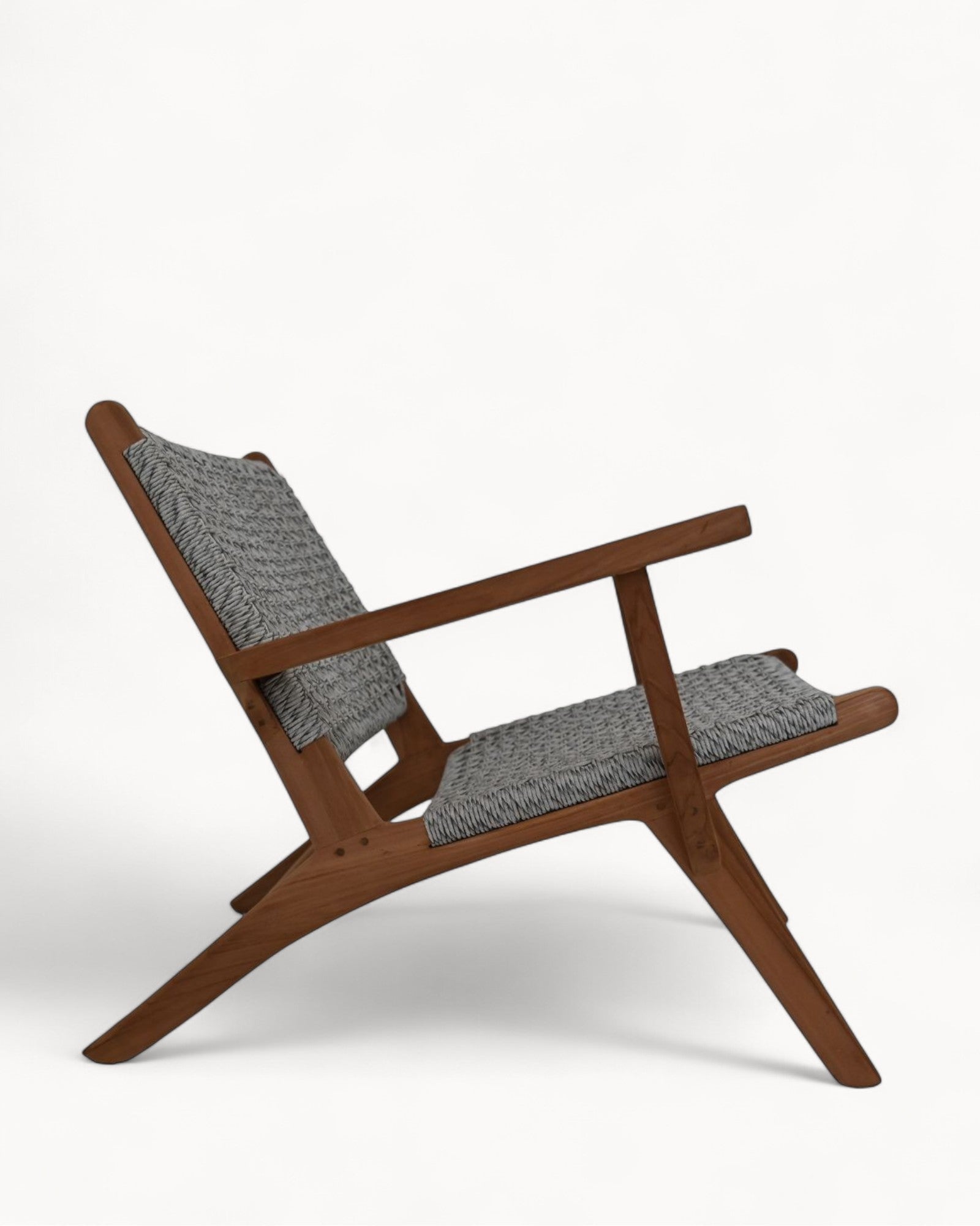 HSM Collection - Rio Lounge Garden Chair - Teak/Banana Leaf, 67 cm
