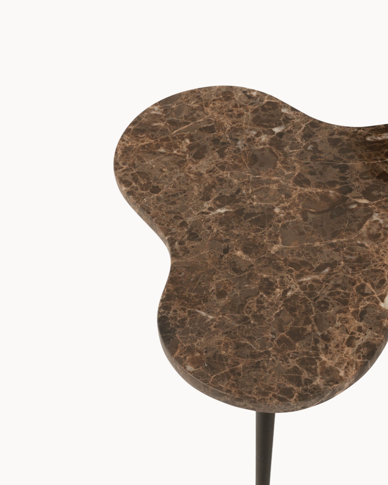 J-Line – Side Table Set of 3 – Marble and Metal – Brown Black – Nesting