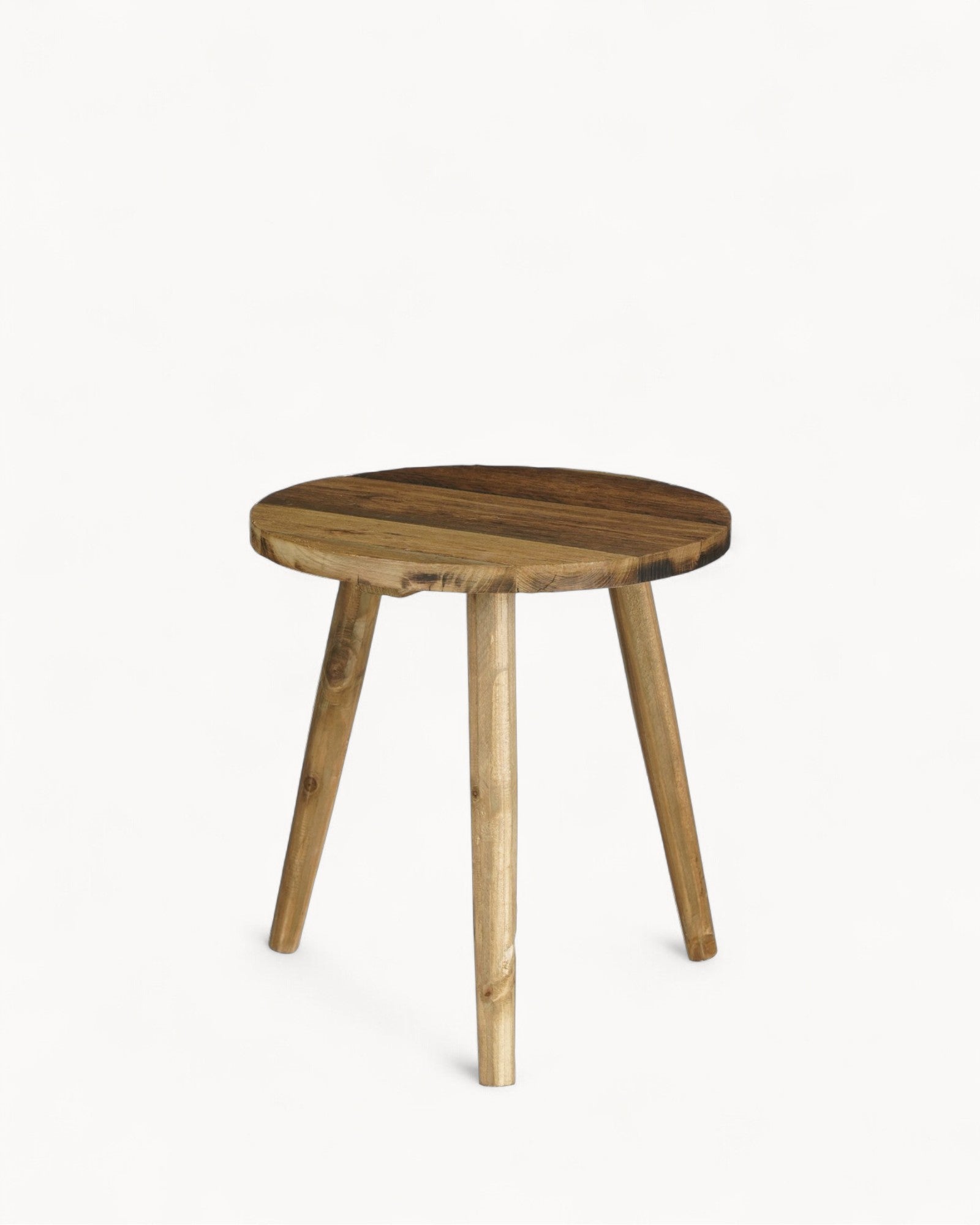 Houten bijzettafel – Rond Ø33 cm – Bruin – Natuurlijk design – Ø33 cm