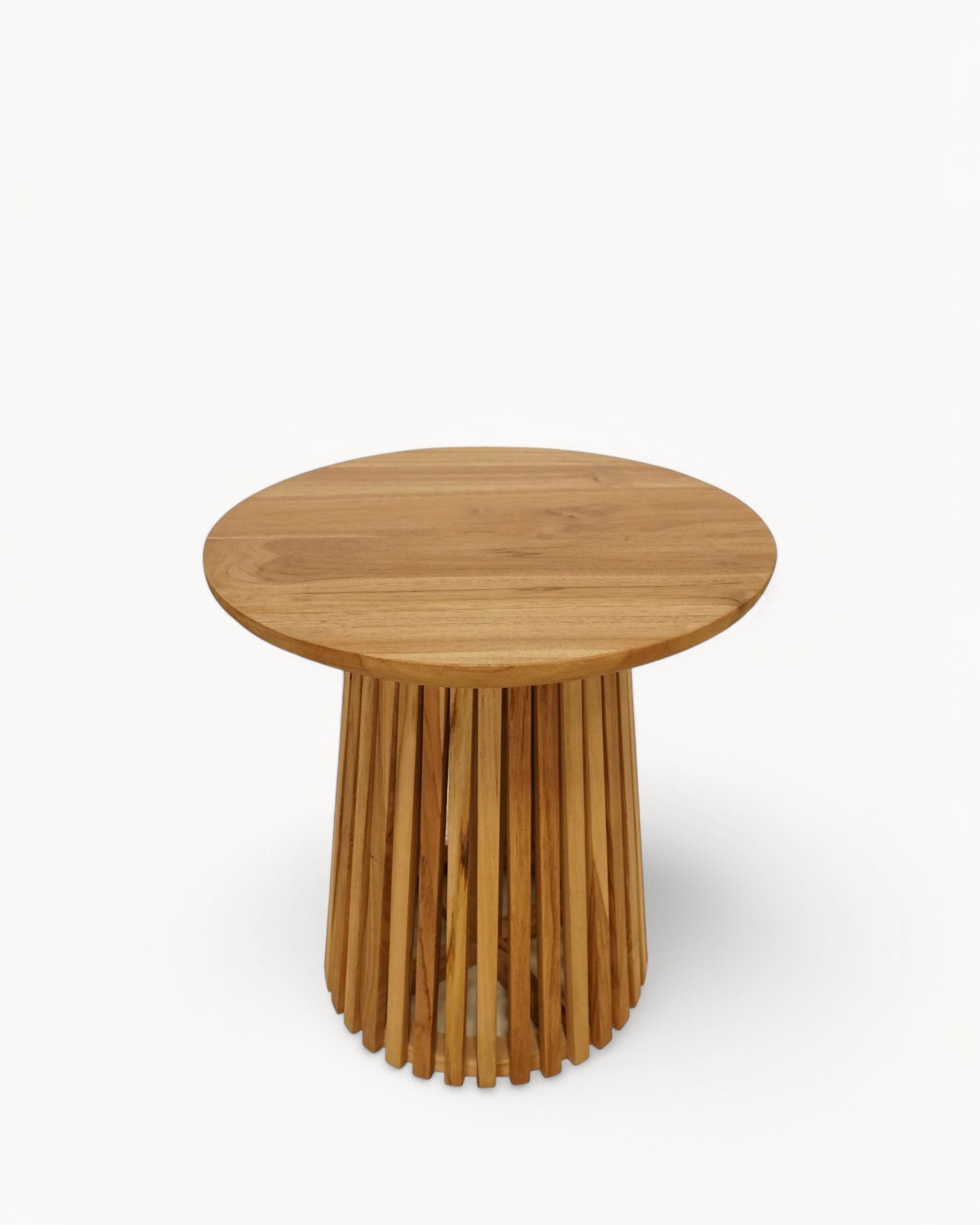 Round Side Table - Natural Oak Veneer - ø40x50 cm - Wood Design