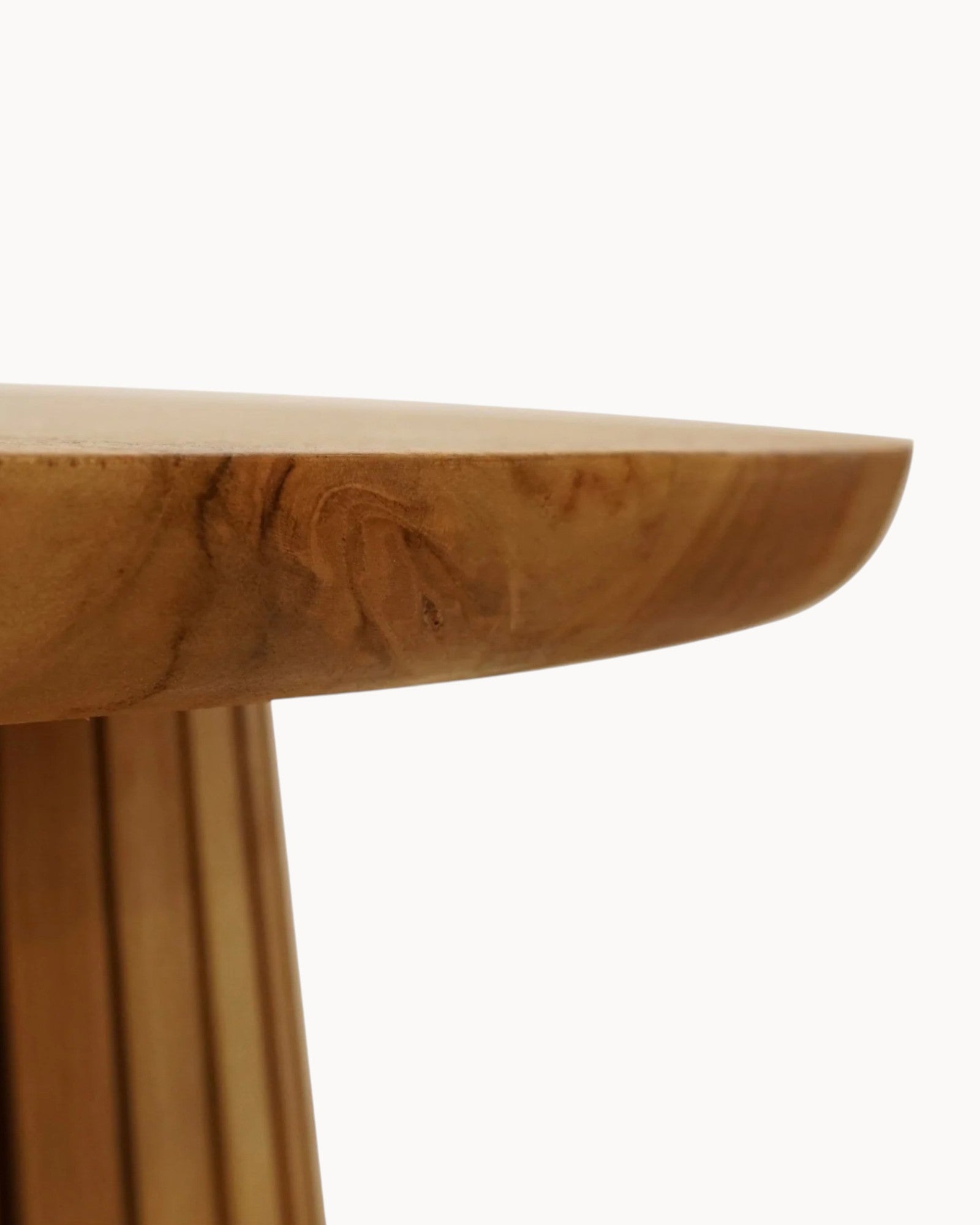 Round Side Table - Natural Oak Veneer - ø40x50 cm - Wood Design