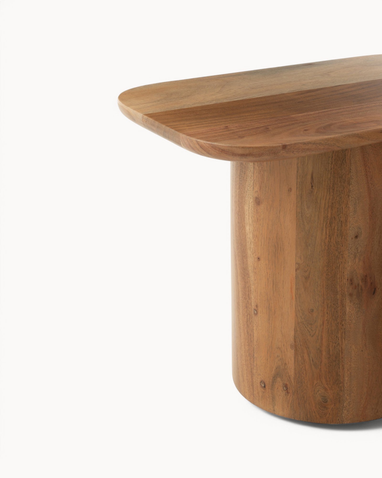 J-Line - Set of 2 Side Tables - Acacia Wood & MDF - Natural Finish, 47cm