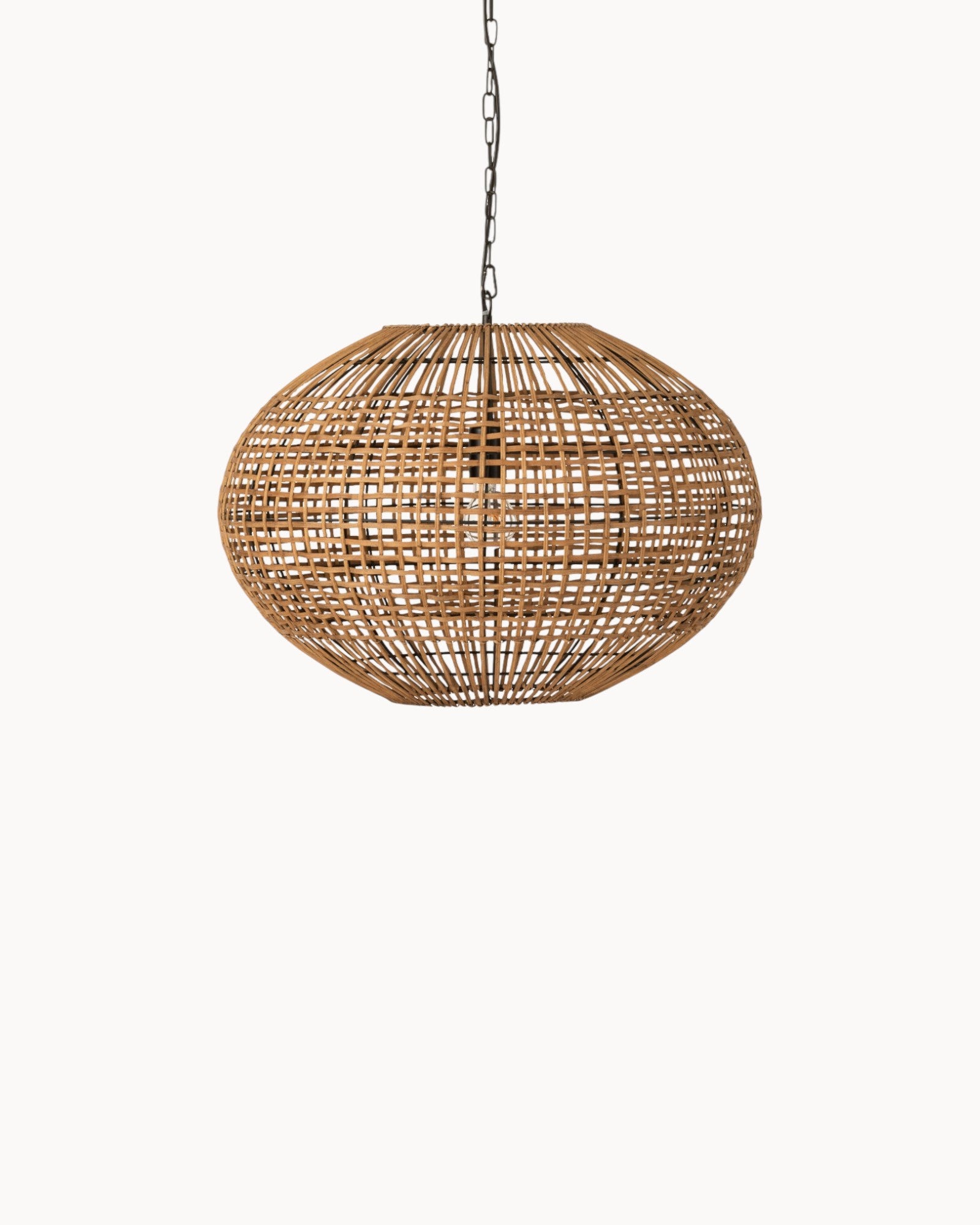 J-Line – Hanging Lamp – Natural Rattan & Metal – 59cm – E27 Socket