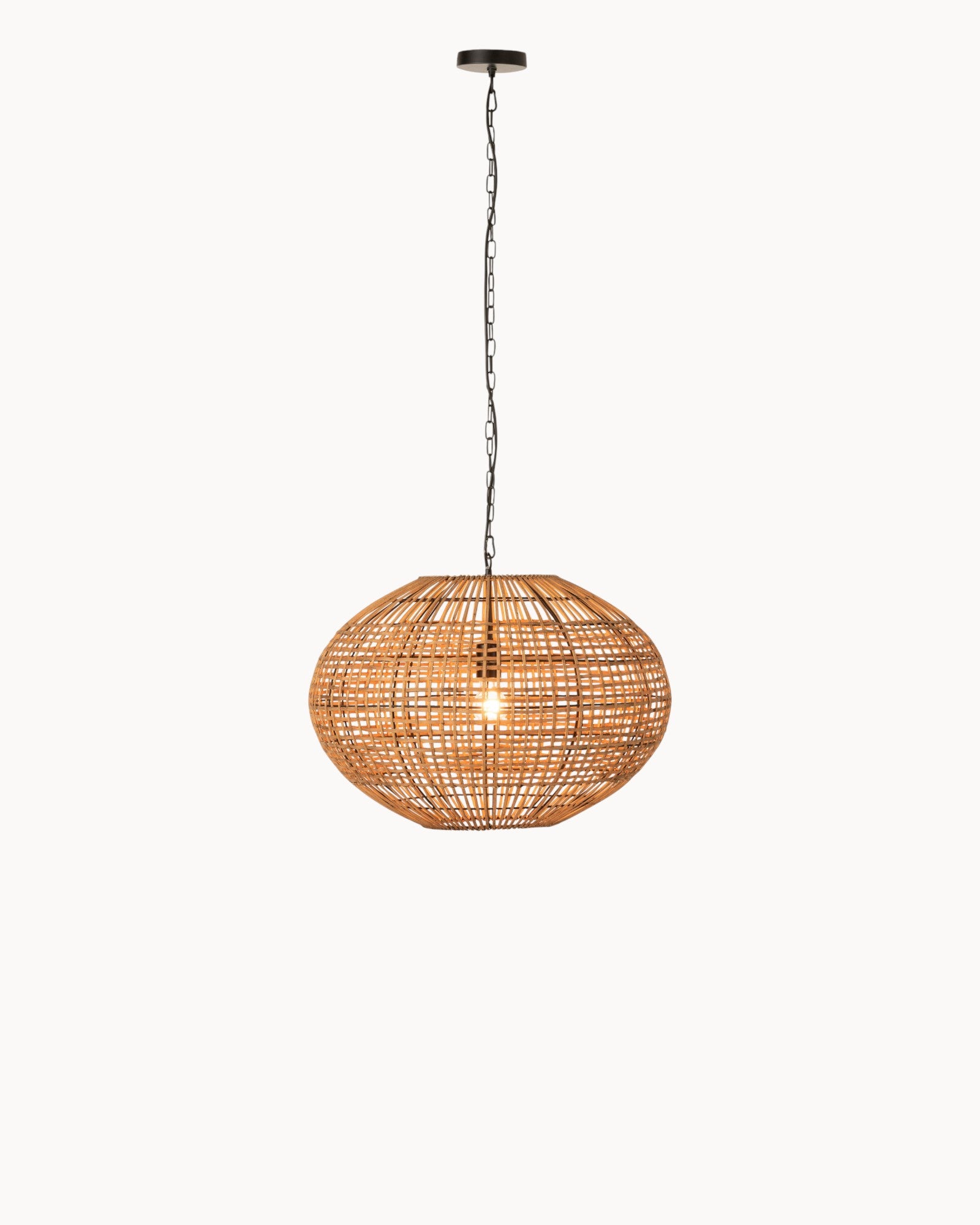 J-Line – Hanging Lamp – Natural Rattan & Metal – 59cm – E27 Socket