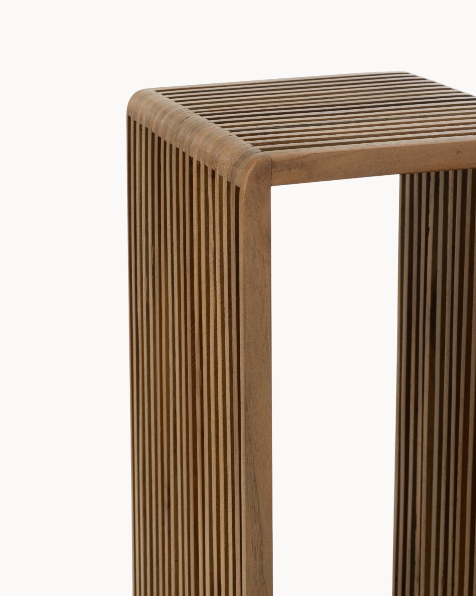 J-Line – Set of 2 Side Tables – Recycled Teak, Natural Wood, Cubic Design