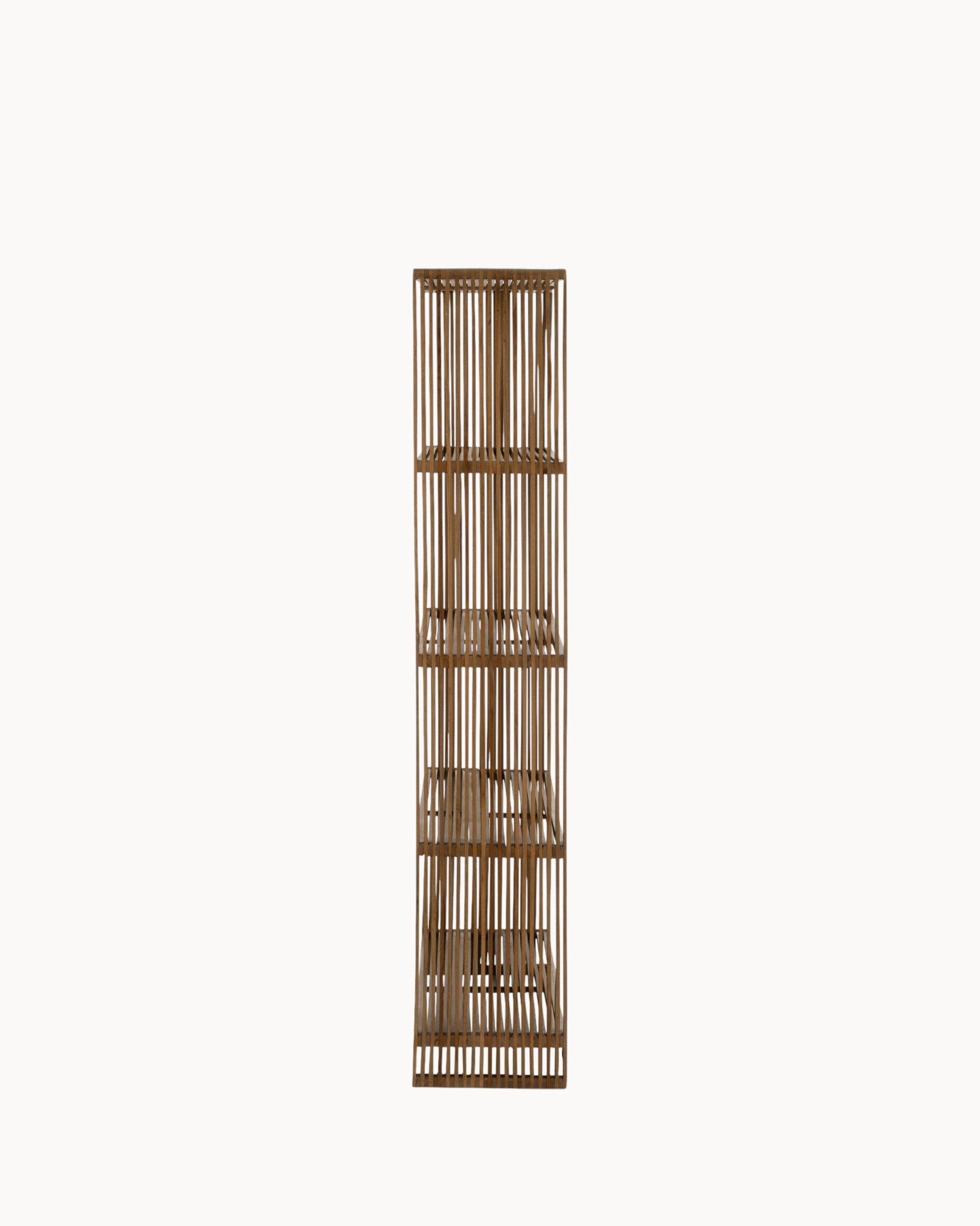 J-Line - Bookcase 4 Shelves - Recycled Teak - Natural Wood - 190cm