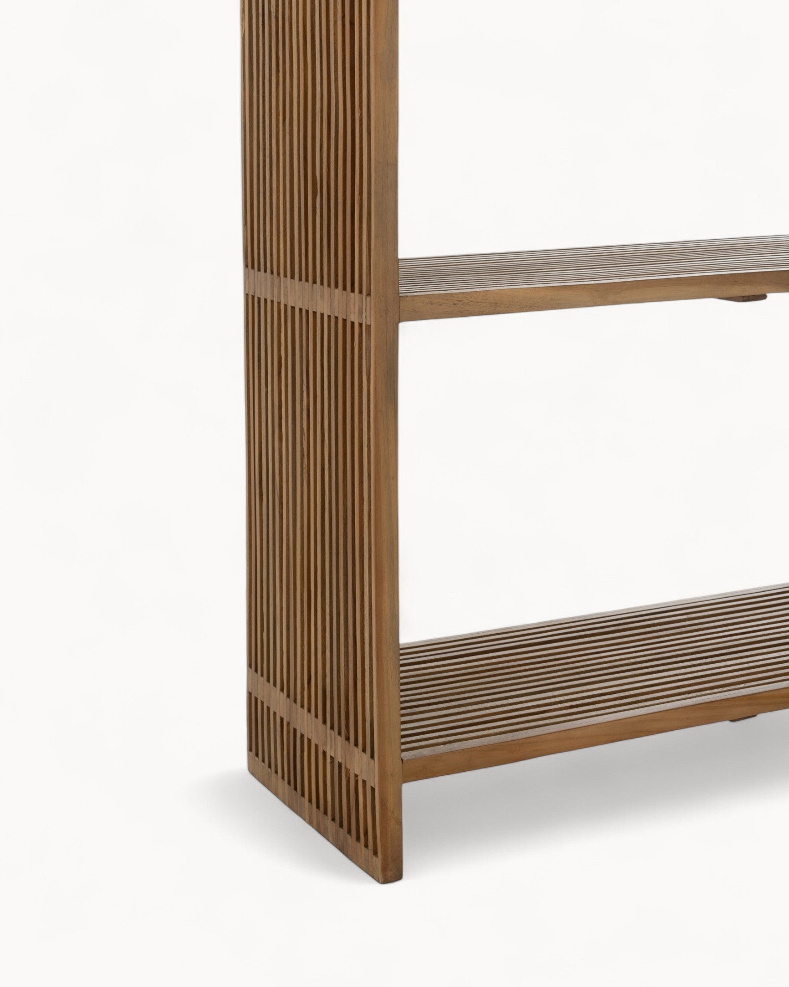 J-Line - Bookcase 4 Shelves - Recycled Teak - Natural Wood - 190cm