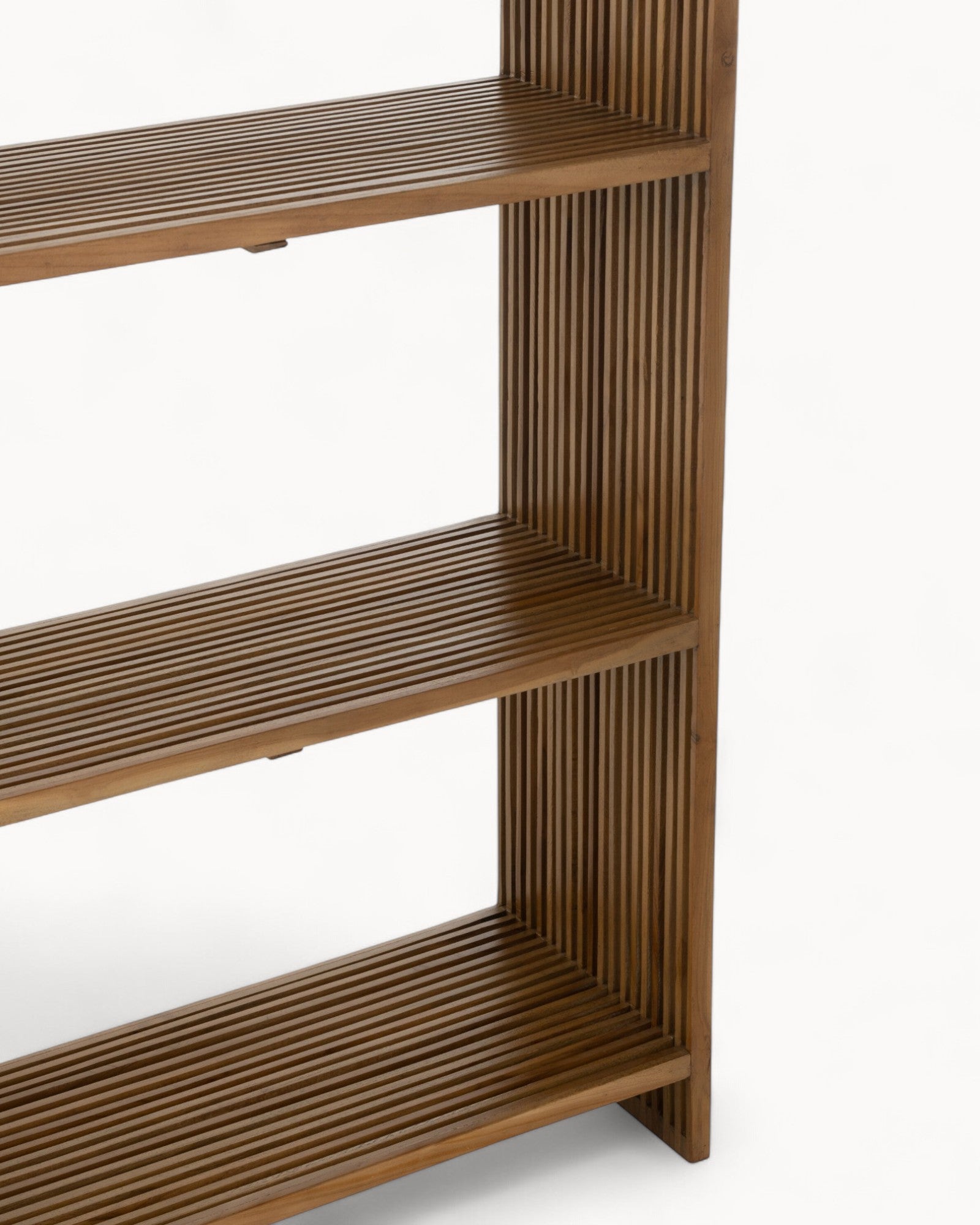 J-Line - Bookcase 4 Shelves - Recycled Teak - Natural Wood - 190cm