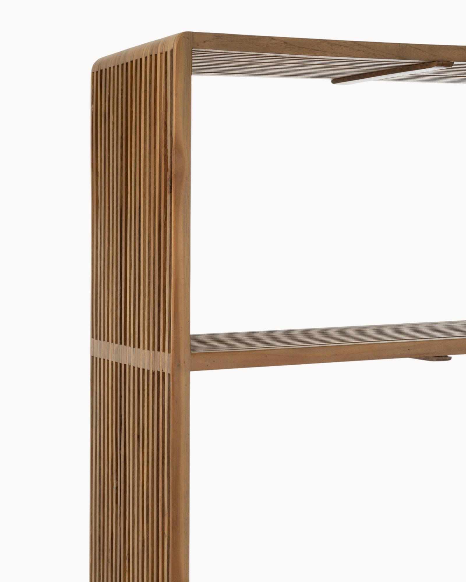 J-Line - Bookcase 4 Shelves - Recycled Teak - Natural Wood - 190cm