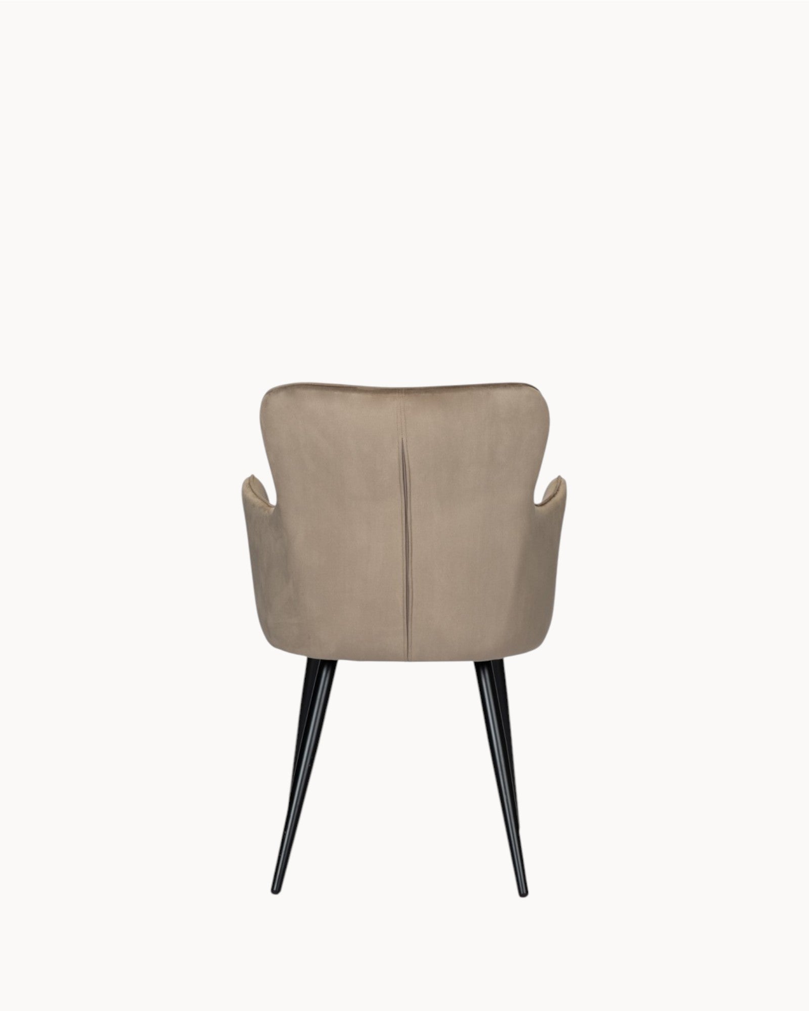Soft Arc Dining Chair - Set of 2 - Sand White - Fabric & Steel