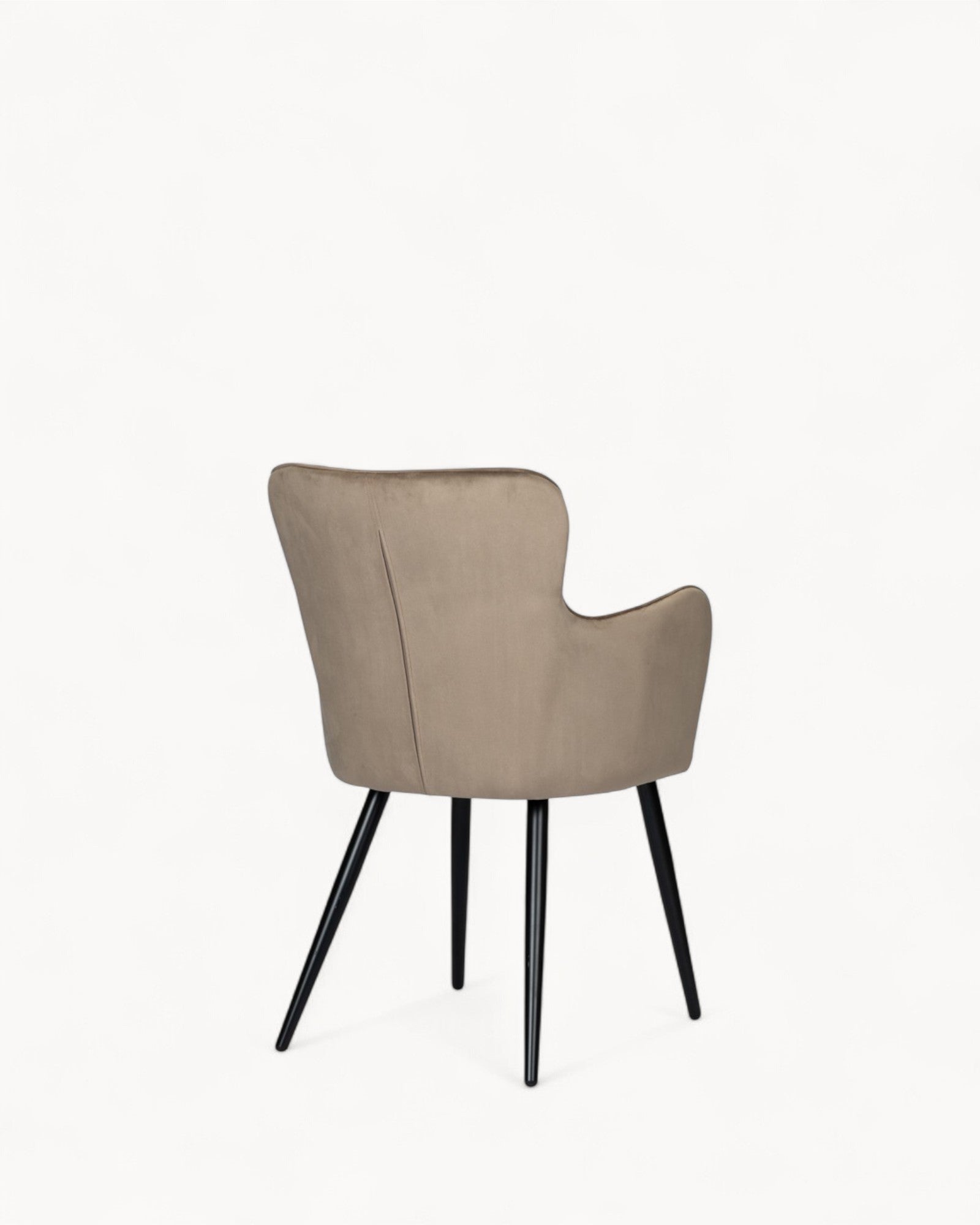 Soft Arc Dining Chair - Set of 2 - Sand White - Fabric & Steel
