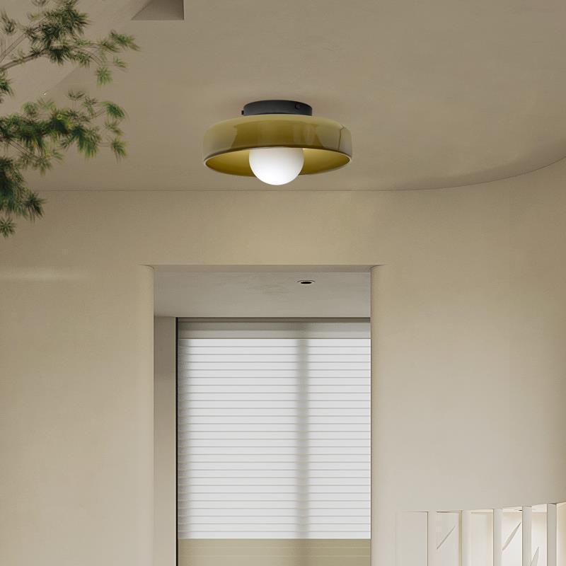 Modern Ceiling Light, Amber Glass, G9 LED, 25/35 cm, 220–240V