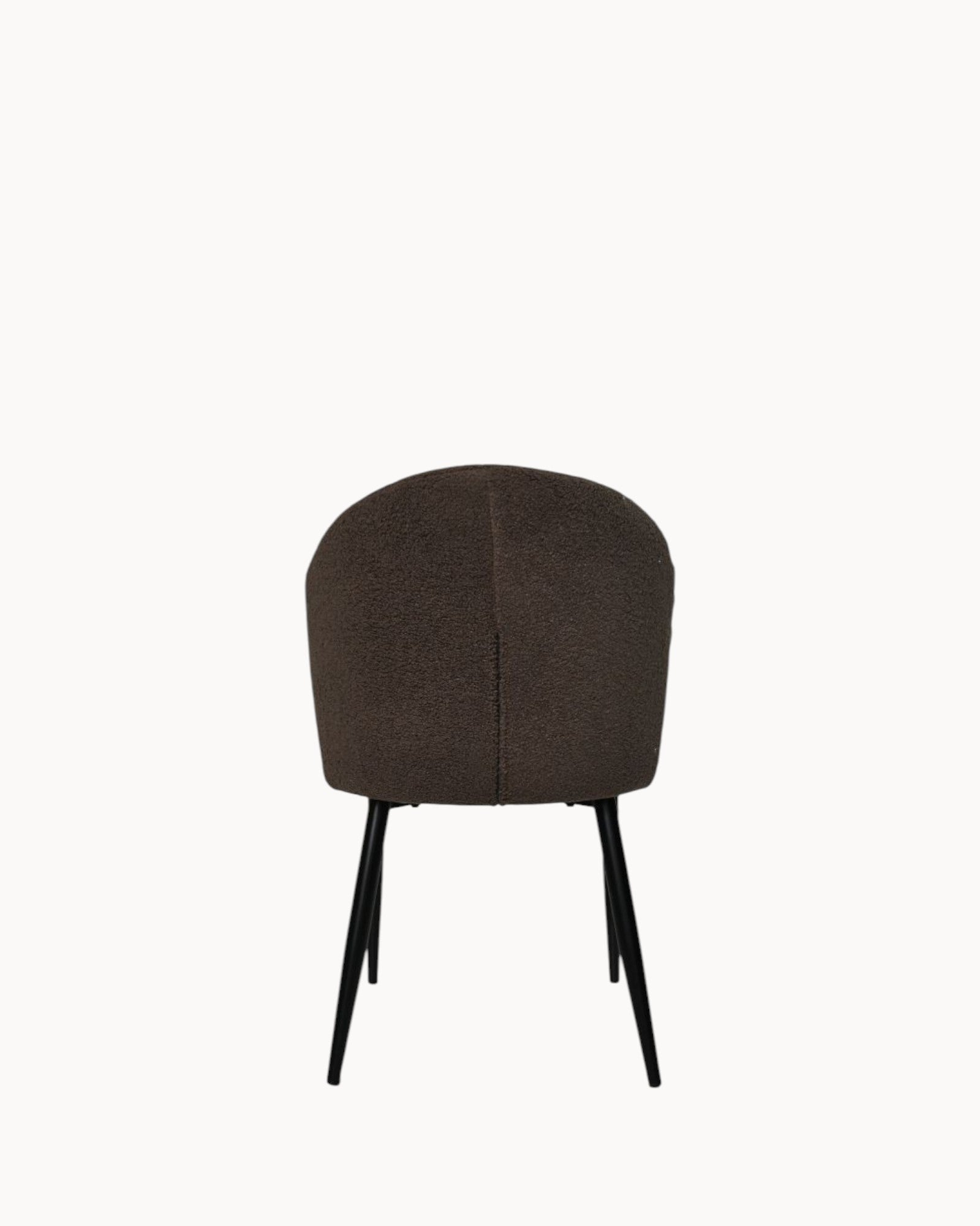 Yuna Dining Chair, Set of 2 - Espresso/Black - Fabric/Metal