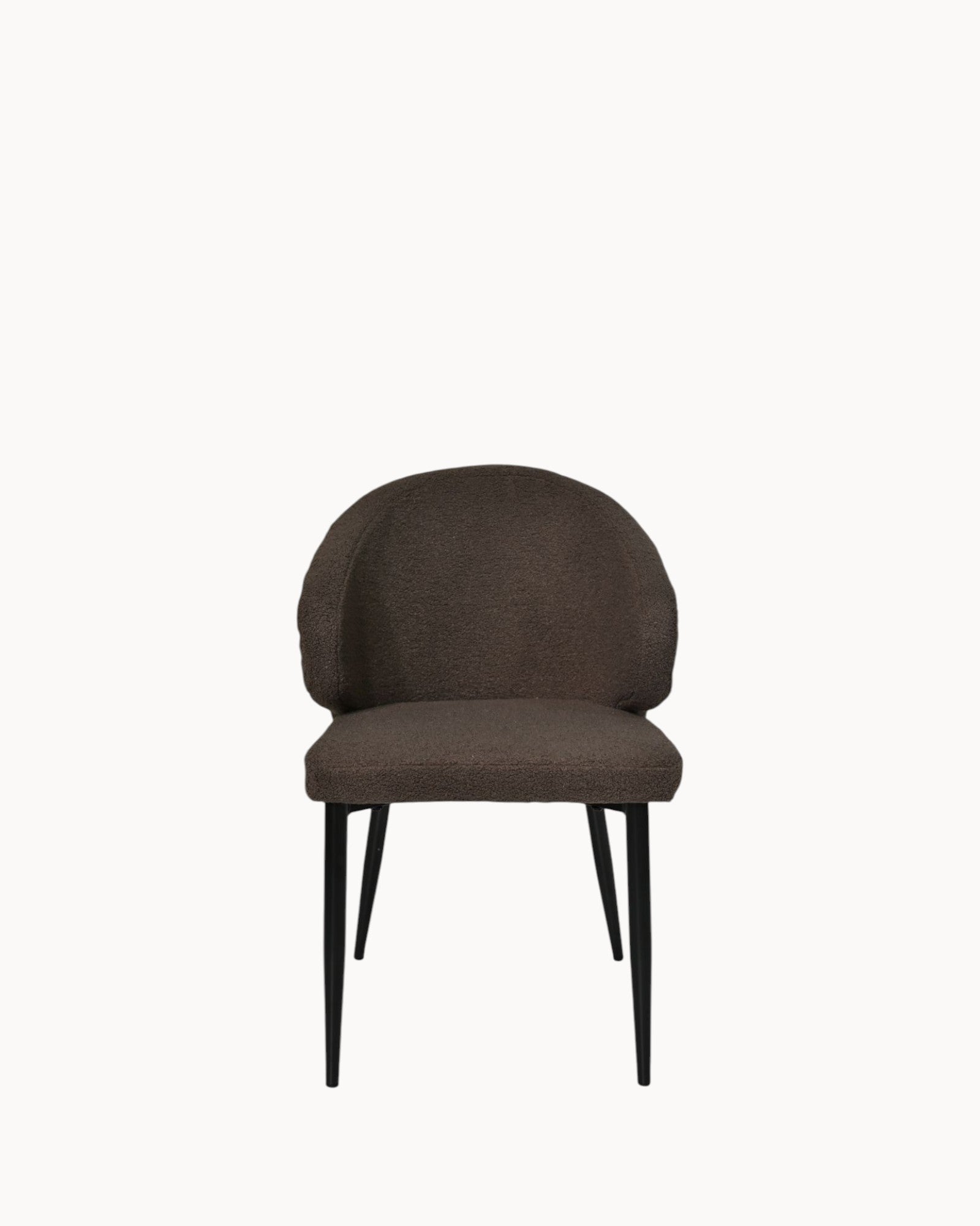 Yuna Dining Chair, Set of 2 - Espresso/Black - Fabric/Metal