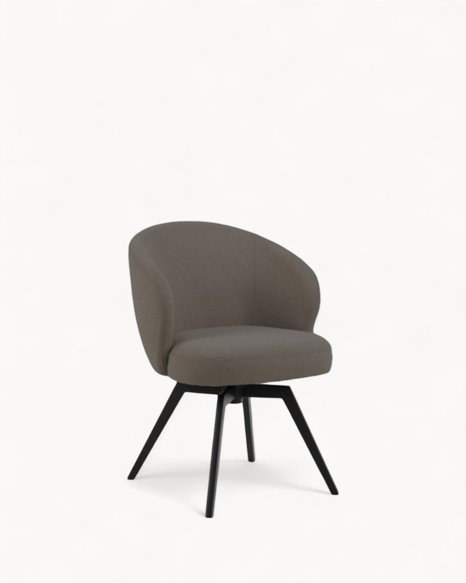 Velvo Twist Dining Chair - Swivel - Anthracite Fabric - Metal Frame