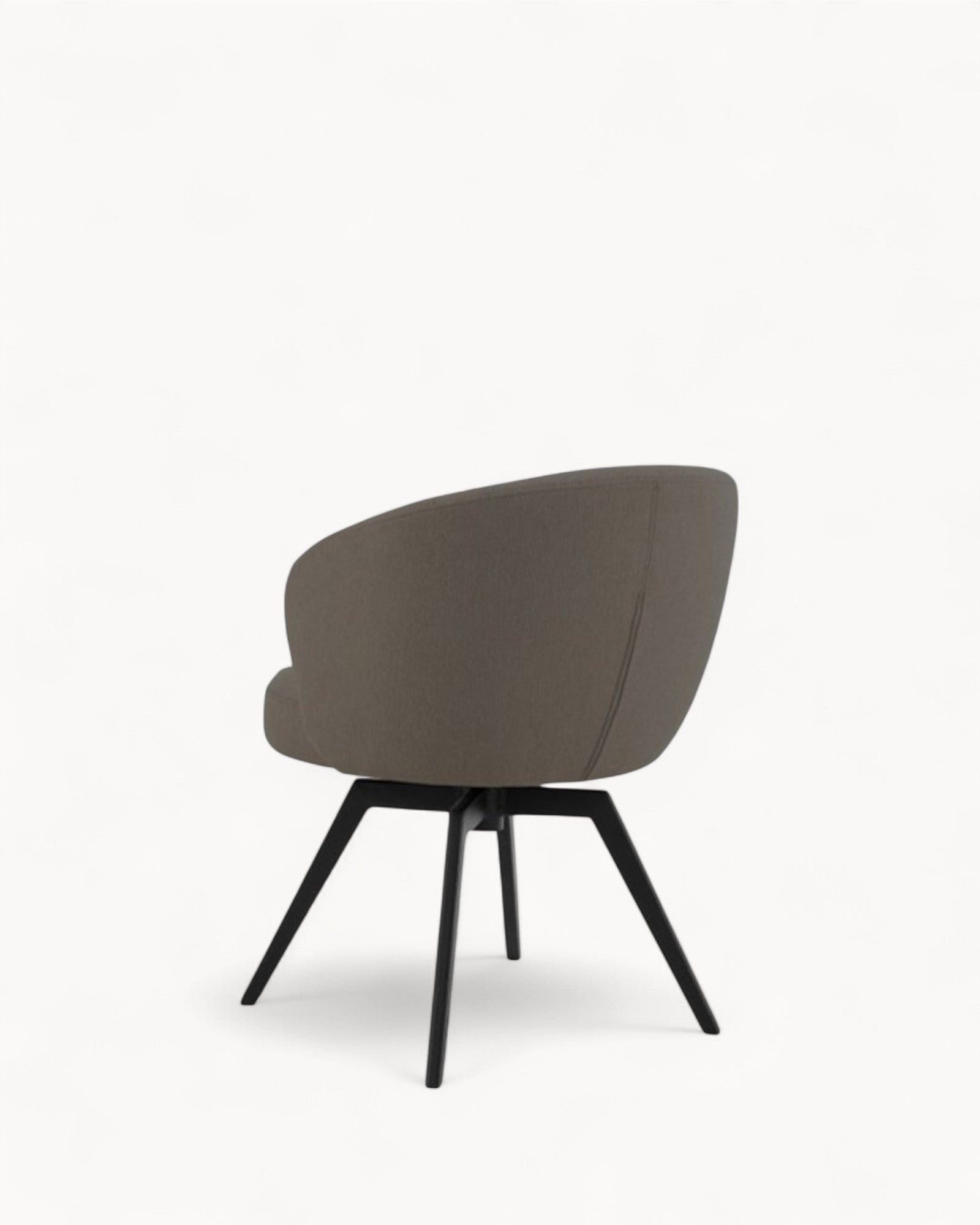 Velvo Twist Dining Chair - Swivel - Anthracite Fabric - Metal Frame