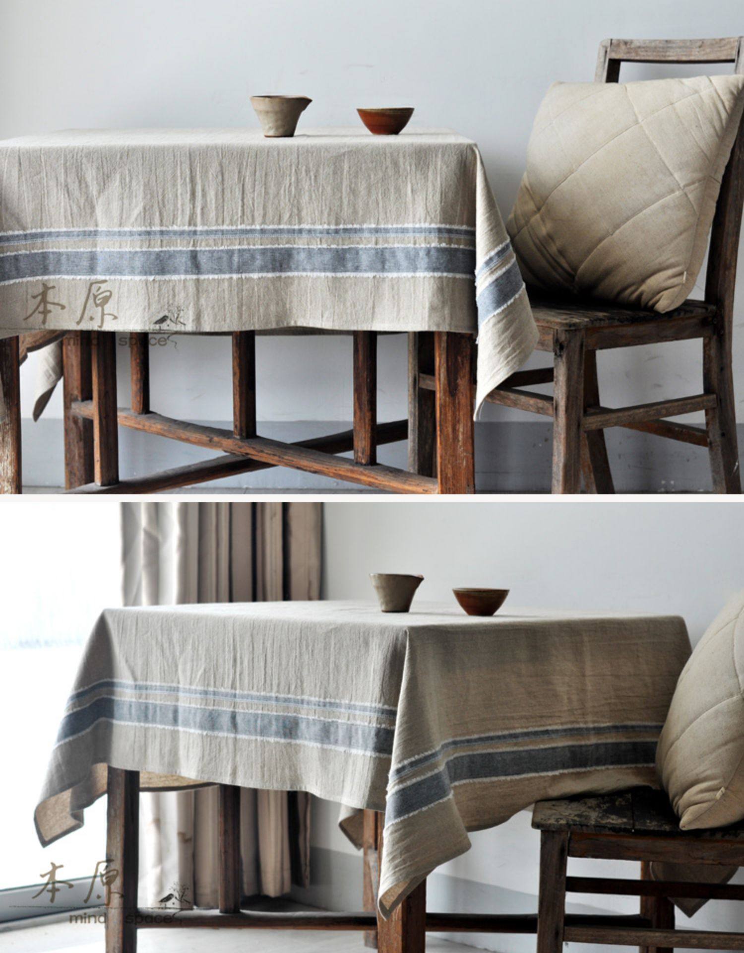Ramie-Cotton Mix Tablecloth with Natural Texture