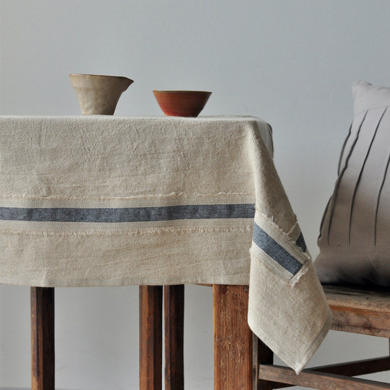 Ramie-Cotton Mix Tablecloth with Natural Texture