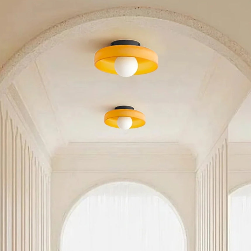 Modern Ceiling Light, Amber Glass, G9 LED, 25/35 cm, 220–240V