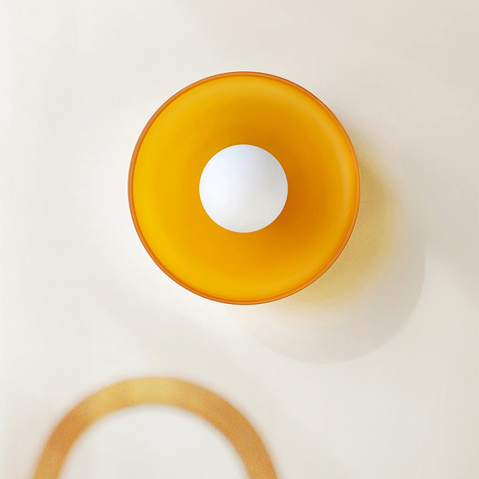 Modern Ceiling Light, Amber Glass, G9 LED, 25/35 cm, 220–240V