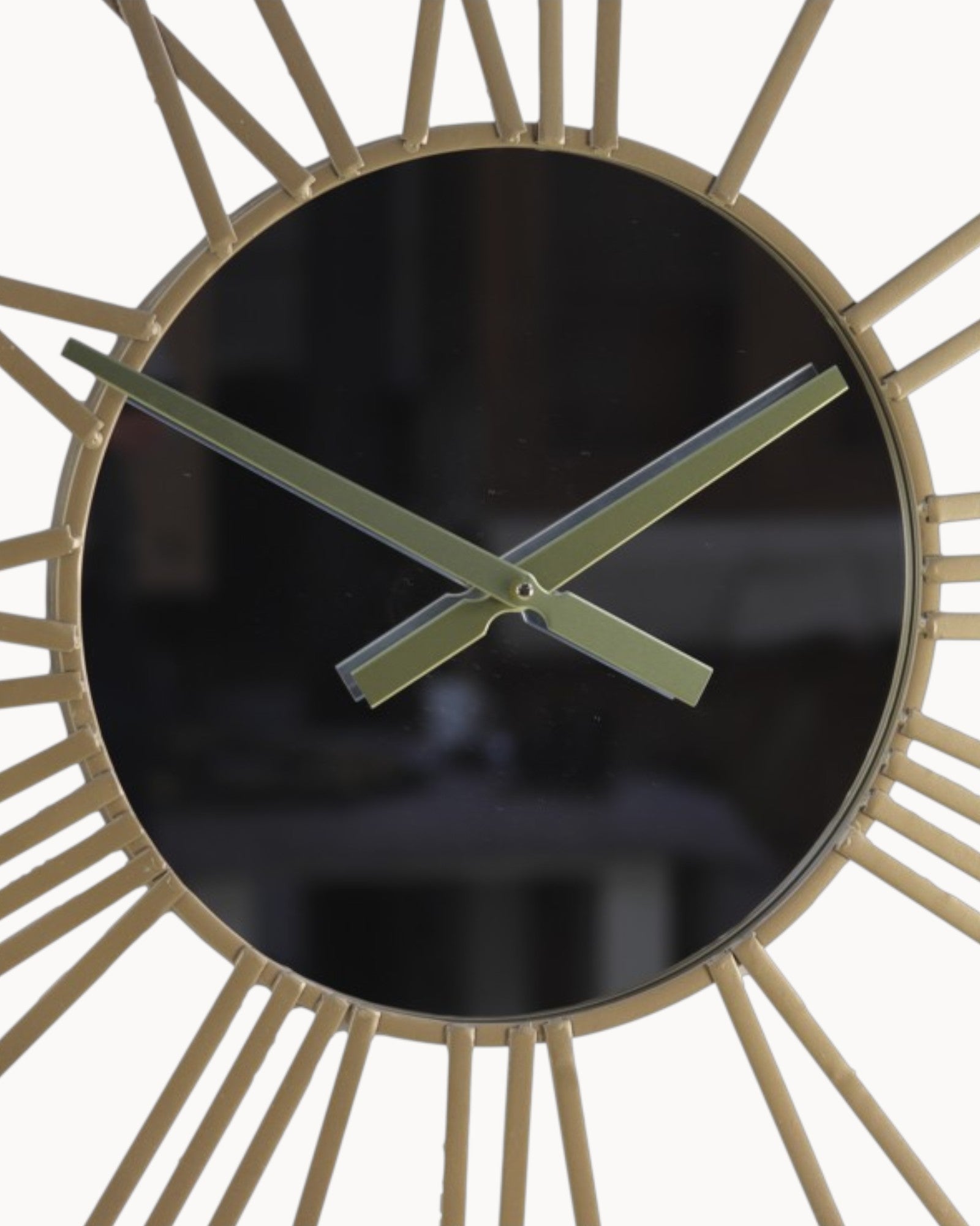 Roman Wall Clock - Large Golden Wall Clock with Roman Numerals - Ø80 cm