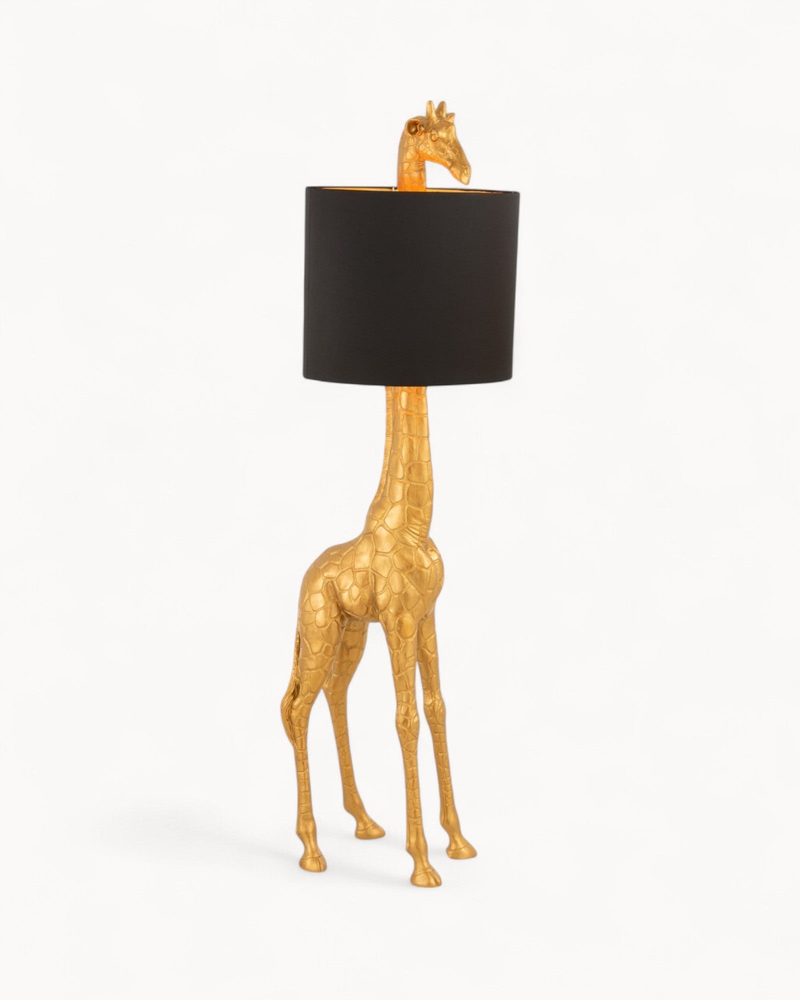 Giraffe Gold Floor Lamp - Elegant Design in Black and Gold, 179 cm