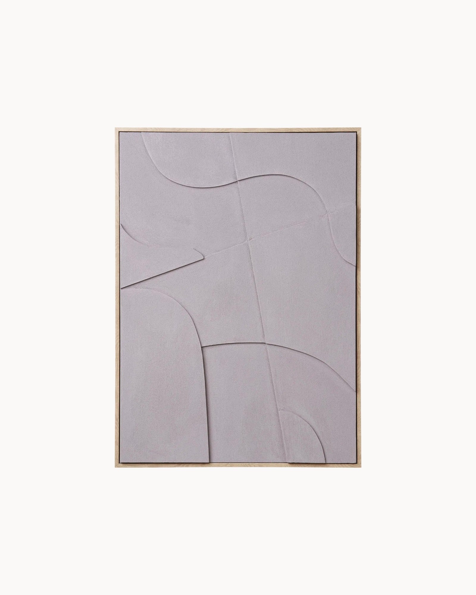 Relief Wall Decoration Sand Shape Echo - Gray Sand - Canvas Picture Height 70 cm