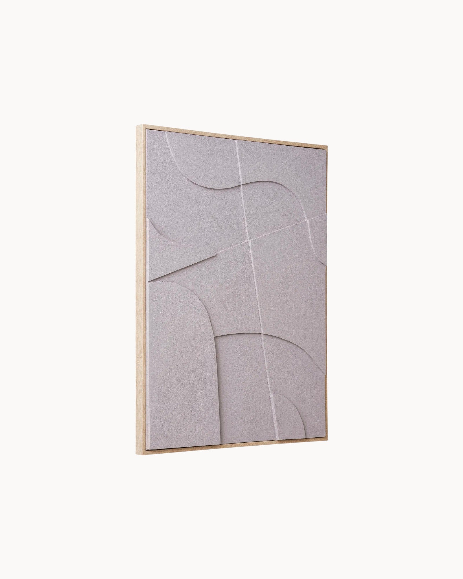 Relief Wall Decoration Sand Shape Echo - Gray Sand - Canvas Picture Height 70 cm