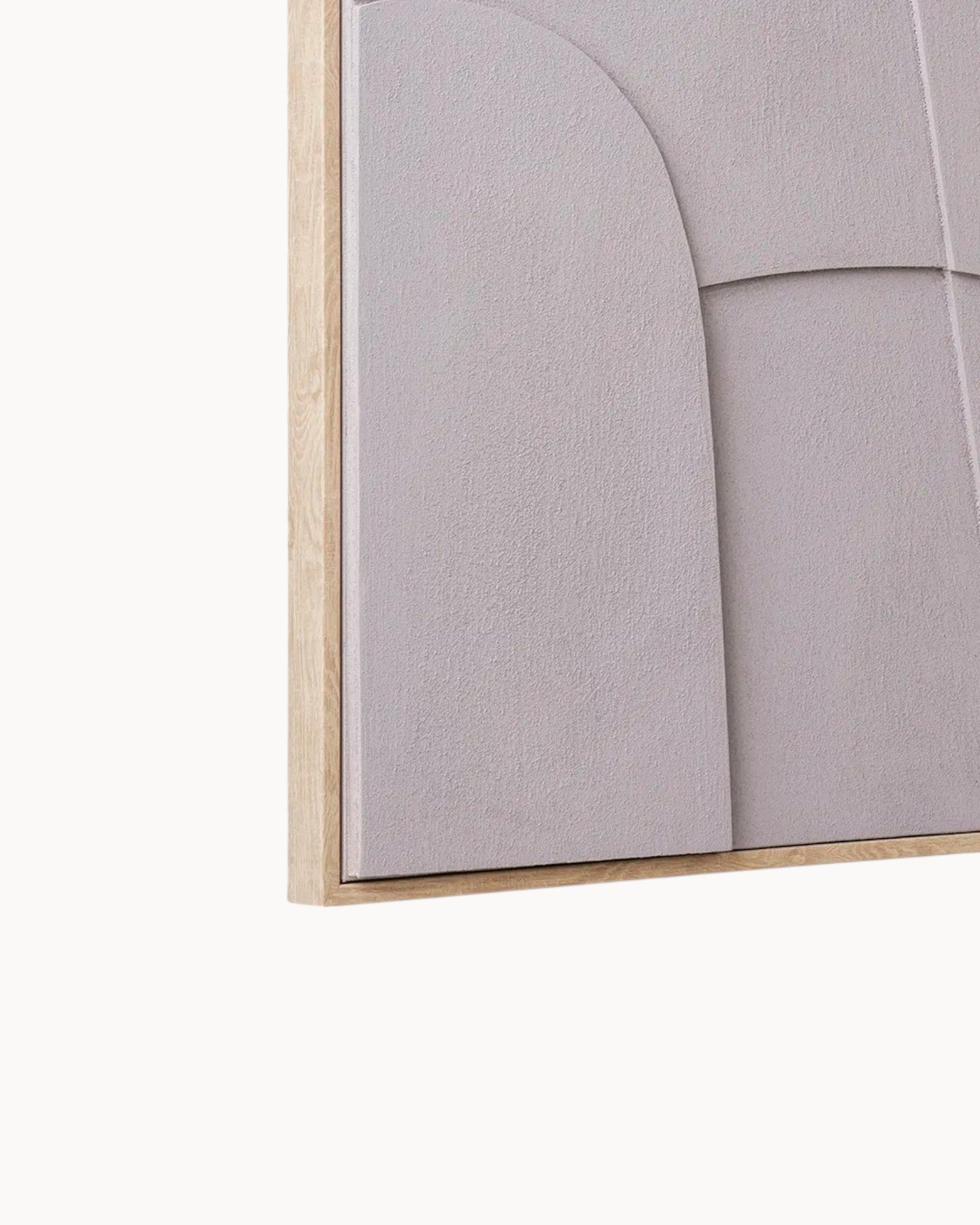 Relief Wall Decoration Sand Shape Echo - Gray Sand - Canvas Picture Height 70 cm