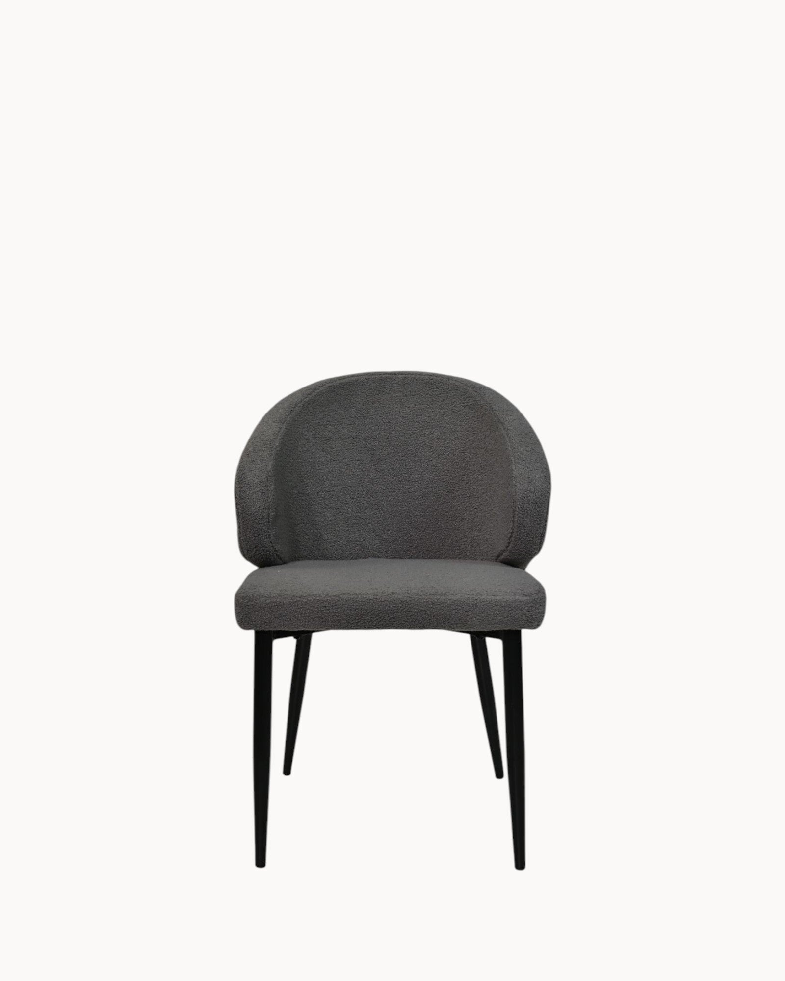 HSM Collection - Dining Chair Yuna Set of 2 - Gray/Black - Fabric & Metal