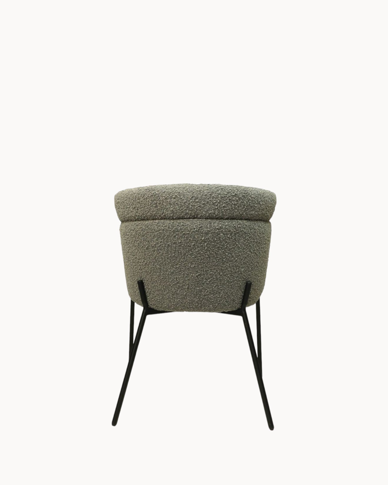 HSM Collection - Luca Dining Chair, Set of 2 - Bouclé Fabric - Gray/Black