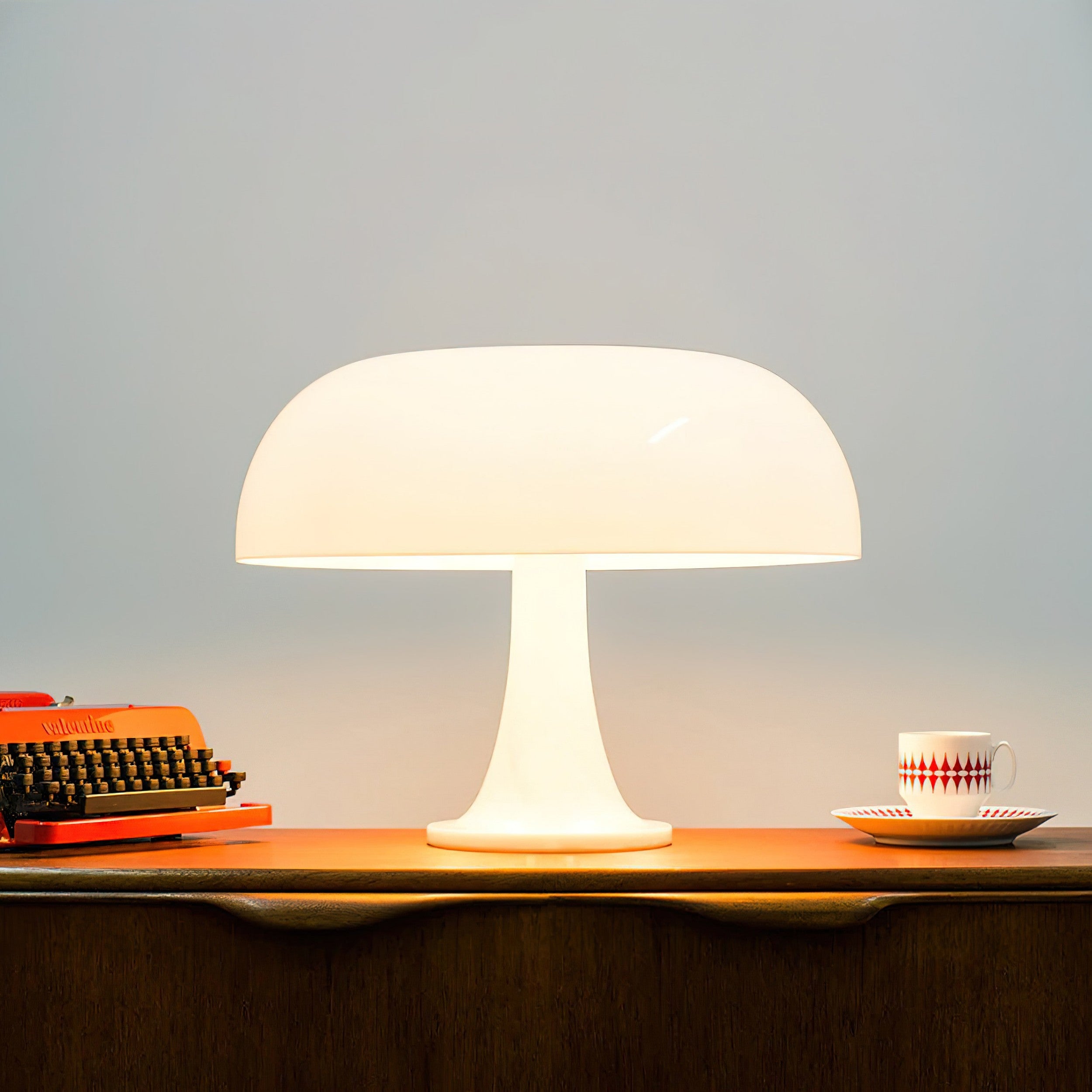 Moderne LED-Tischlampe, dimmbares Pilzdesign, warmweißes Licht, 360°-Beleuchtung, Polycarbonat, 6W, für Esszimmer und Heimdekoration