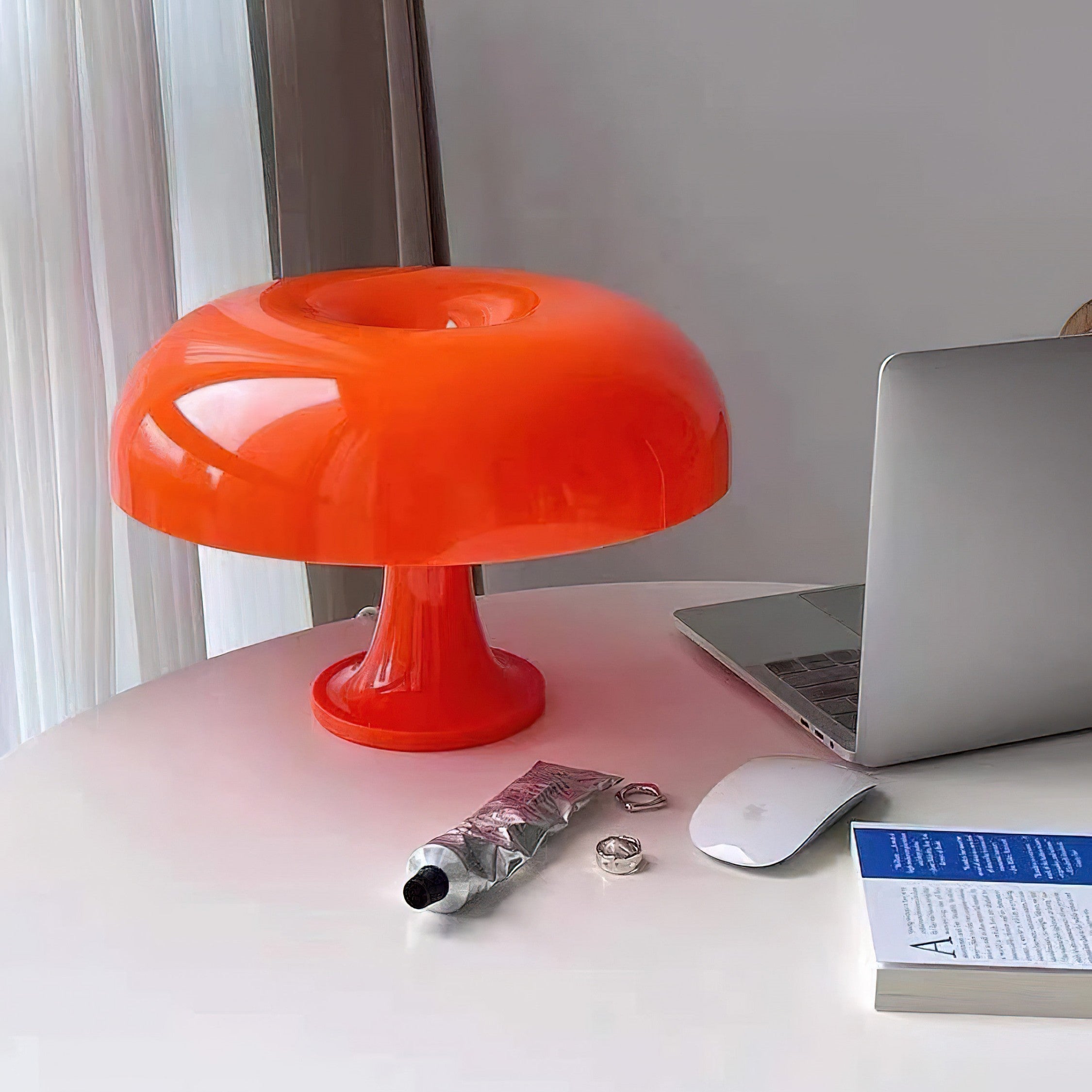 Moderne LED-Tischlampe, dimmbares Pilzdesign, warmweißes Licht, 360°-Beleuchtung, Polycarbonat, 6W, für Esszimmer und Heimdekoration