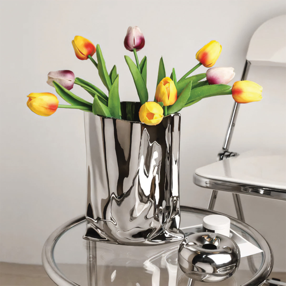 Geplooide Bloemenvaas