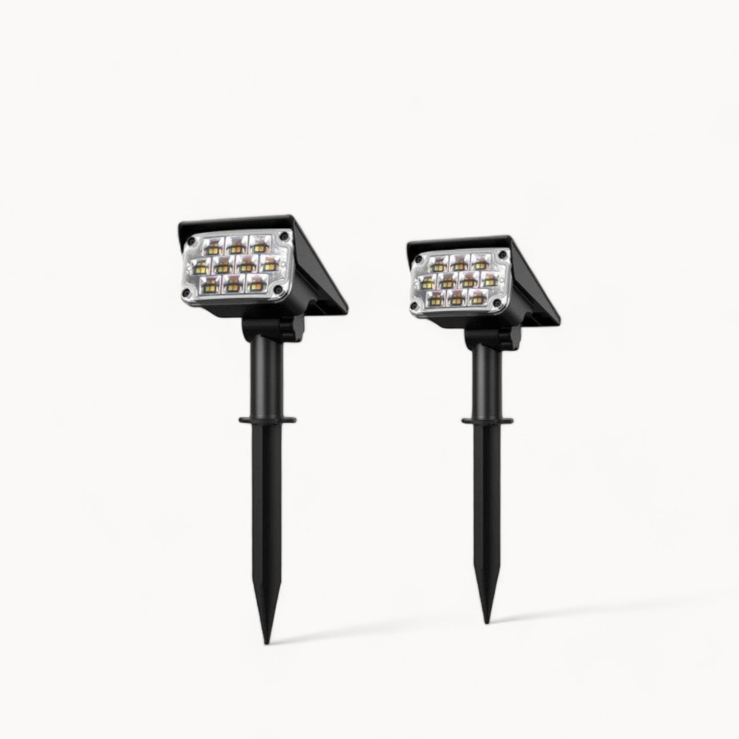 Wireless LED Solar Garden Spotlights Deluxe