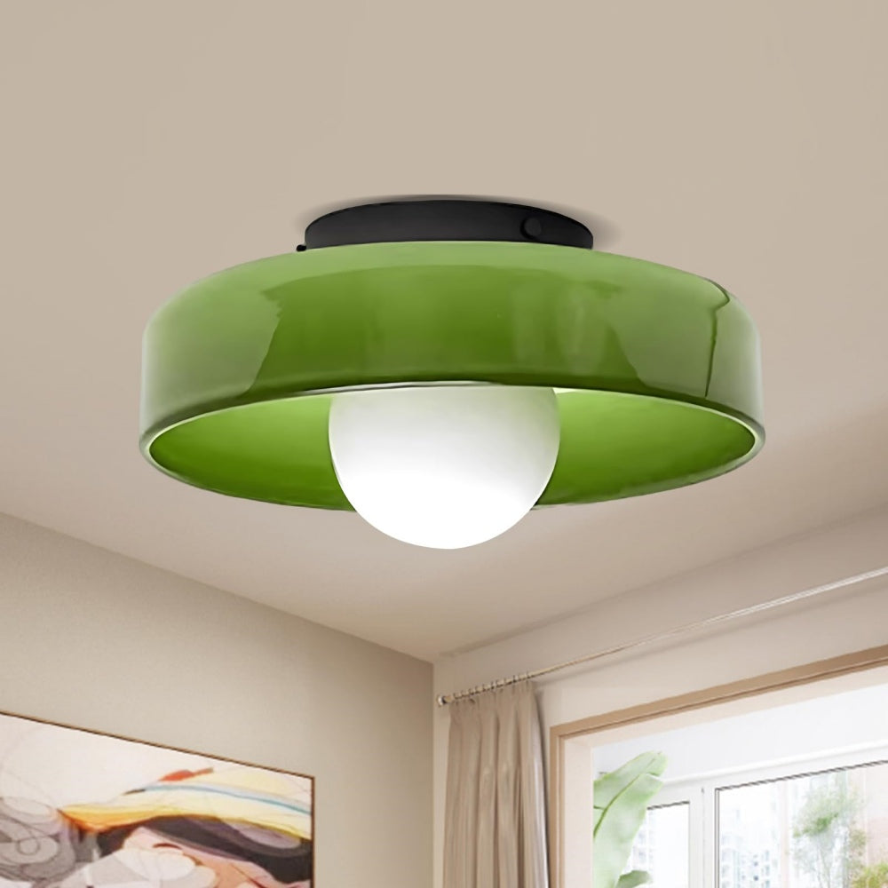Modern Ceiling Light, Amber Glass, G9 LED, 25/35 cm, 220–240V