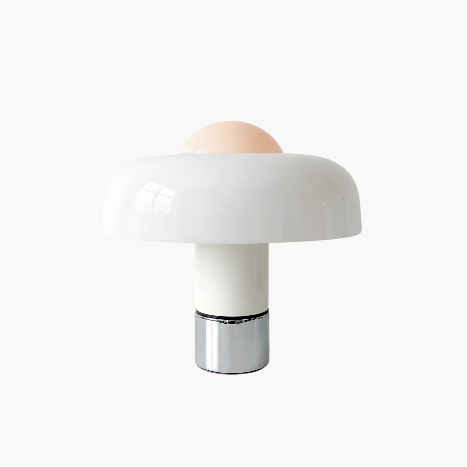 Modern Mushroom Table Lamp – Designer Glass Lamp with Glossy Surface