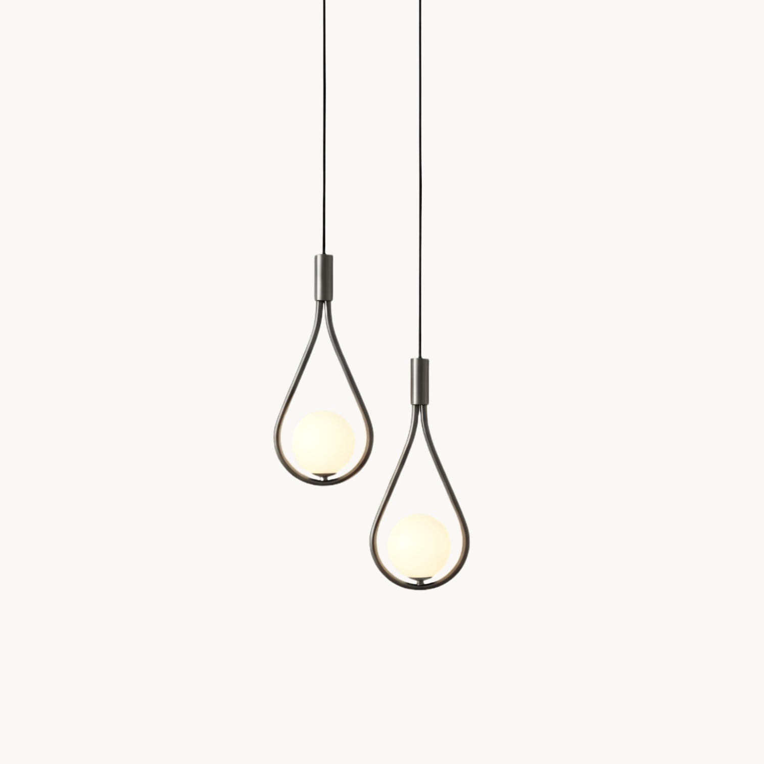 Modern Nordic Pendant Light, Iron & Glass, E27/E14/G9, Height Adjustable