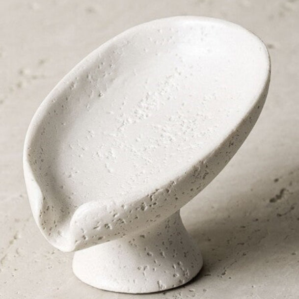 Minimalist Soap Dish in Wabi-Sabi Style – Sculptural Design with Natural Texture
