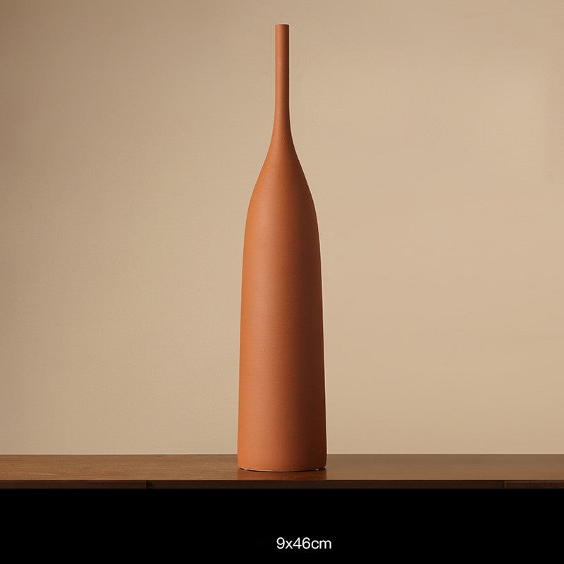 Gestructureerde Morandi Keramische Bloemenvaas