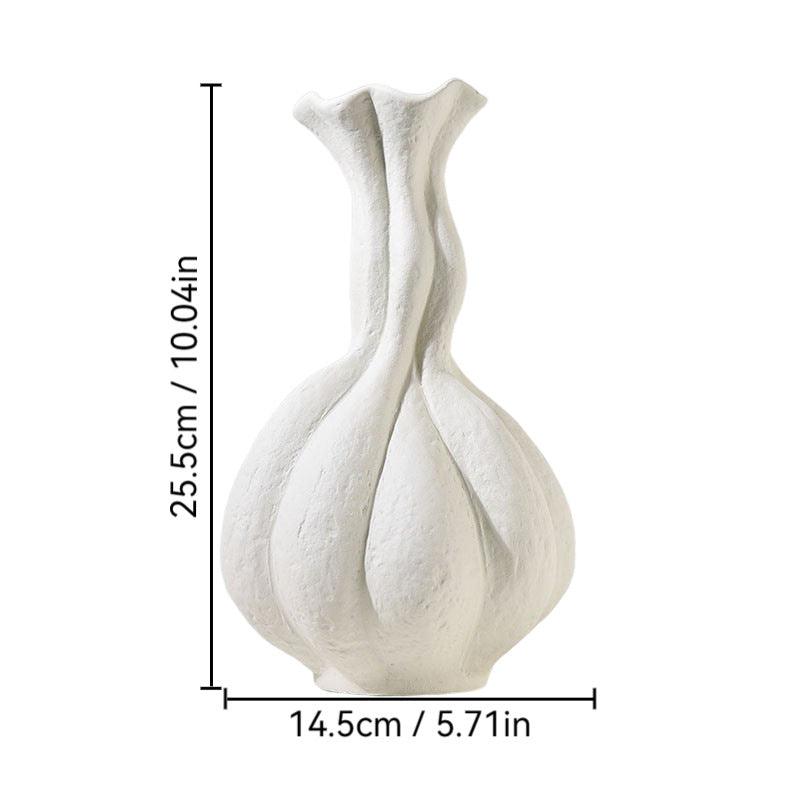 Sculpturale Keramische Vaas in Wabi-Sabi Stijl – Modern Decoratief Object met Organische Vorm