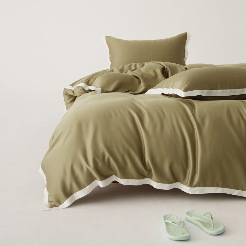 Premium Tencel Bedding Set with Elegant Patchwork Look