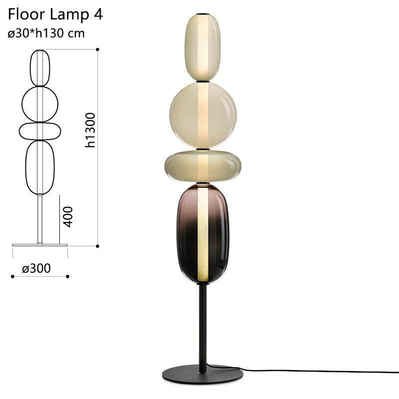 Decoratieve Staande Lamp met Glazen Bol Design in Moderne Stijl