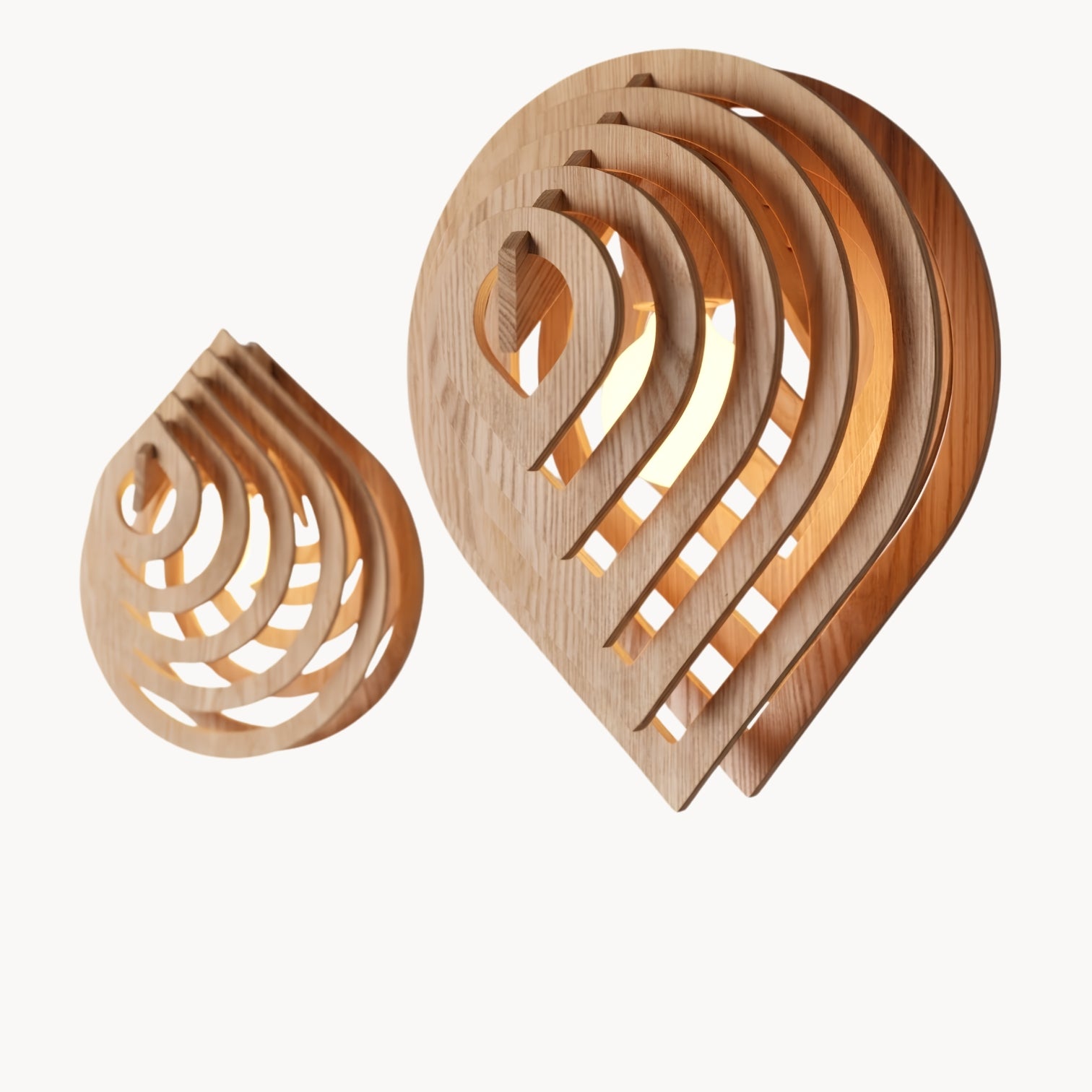 Modern Wood Pendant Light | Natural Wood Design, E27 Socket
