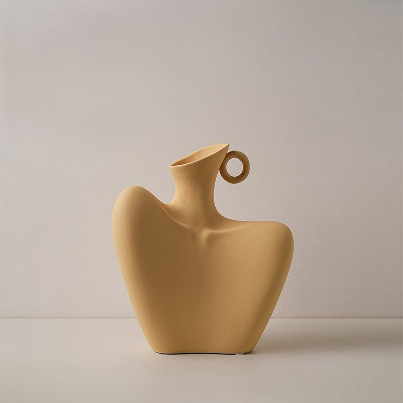 Decorative Ceramic Vase in Body Shape