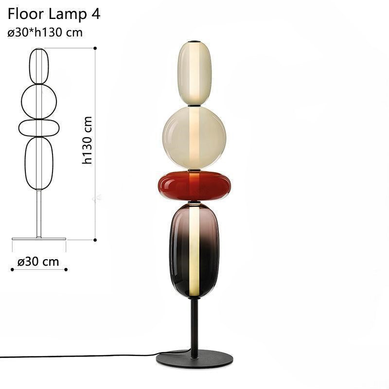 Decoratieve Staande Lamp met Glazen Bol Design in Moderne Stijl