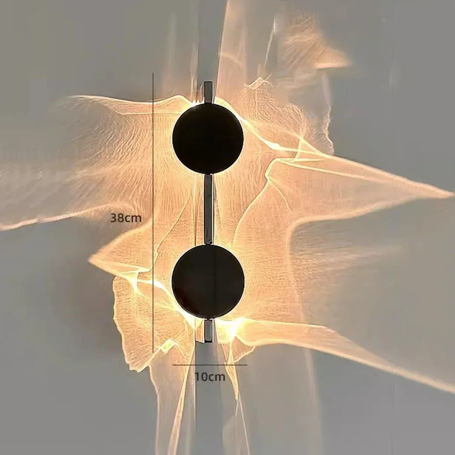 Modern LED Wall Lamp with Ripple Light Effect & Rotating Head