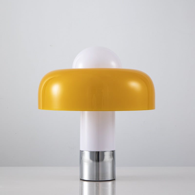 Moderne Paddenstoel Tafellamp – Designer Glaslamp met Glanzend Oppervlak