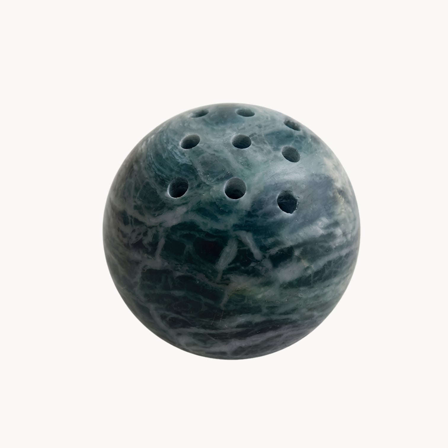 Wabi Sabi Incense Burner - Beige Travertine Natural Stone, Handmade